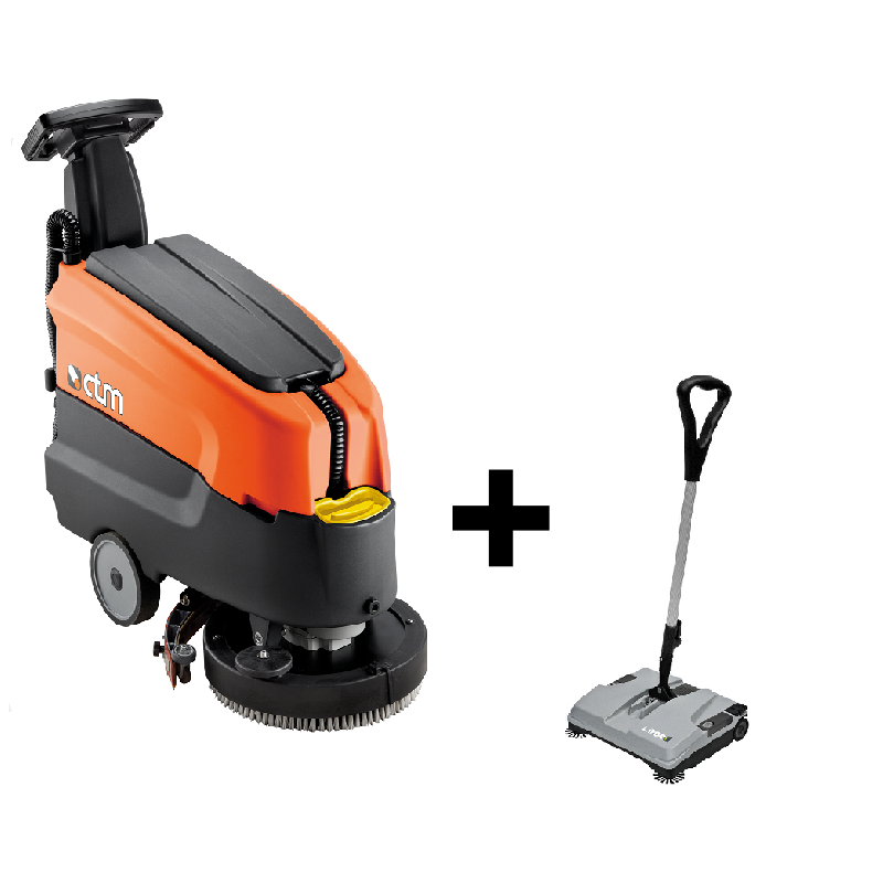 Podlahový mycí stroj LEONIS 45E+ bateriový zametač BSW 375ET