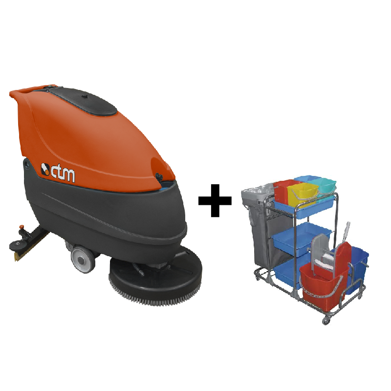 Podlahový mycí stroj SWIFT R EVO 50B + úklidový vozík COMPLETE
