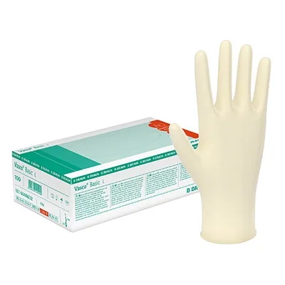 Rukavice latex VASCO Basic L 100ks-vydávat max po 5ti bal. VÝPRODEJ